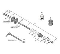 Shimano Spares FH-M7110 complete hub axle, 142 mm