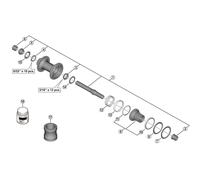 Shimano Slx Fh-m7130 Rear Hub Axle Black 157 mm