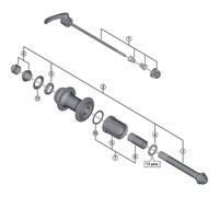 Shimano Spares FH-M770 complete Freehub body with fixing bolt