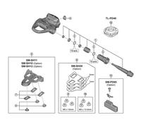 Shimano Spares PD-R7000 pedal axle assembly; left hand