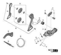 SHIMANO Unisex Y3gk98020 RD-R9250 Bracket Axle Unit For Normal Type, Black