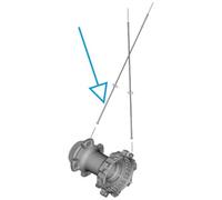 Shimano Spares WH-R9270-C50-TU-R left hand spoke, 255 mm