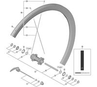 Shimano Spares WH-U5000-F Complete quick release, 133 mm