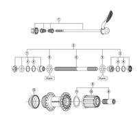 Shimano SPARE PART FHRM66 comp axle 146mm