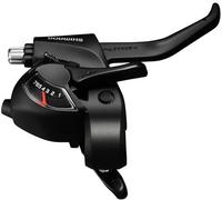 SHIMANO Altus ST-EF41 EZ fire plus STI set for V-brakes, 3x7-speed, 2-finger lever, black One Size,STEF41P7AL