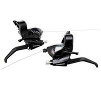 SHIMANO ST-EF41 EZ fire Plus STI Set for V-Brakes, 3x6 Speed, 2-Finger Lever, Black