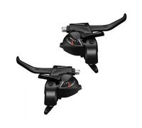 SHIMANO Altus ST-EF41 EZ fire plus STI set for V-brakes, 3x7-speed, 2-finger lever, black One Size,STEF41P7AL