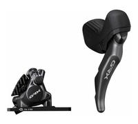 Shimano ST-RX820 GRX 12-speed STI bled with BR-RX820 flat mount calliper; front