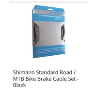 Shimano Standard Road / MTB Bike Brake Cable Set - Black Ref389