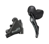 Shimano Tiagra ST-4720 Tiagra 2-speed STI bled with BR-4770 flat mount calliper, left rear
