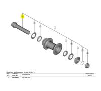 Shimano Tiagra Hb-rs470 Front Hub Axle 142 mm Black