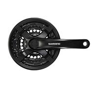 SHIMANO,42/34 / 24 teeth with Chainguard,Fcty301k244cl Tourney/TY FC-TY301 chainset 42/34 / 24, 6/7/8-speed, 150 mm, with chainguard, black
