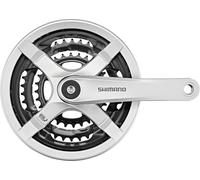 SHIMANO FC TY501 Square 6/7/8 Speed Chainset, Unisex, FC-TY501 Vierkant 6/7/8-fach, Silver, 175 mm