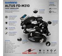 Shimano D-M310 Altus 8-speed front derailleur, top swing, 42-48T, 66-69 deg - Black One Size