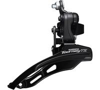 Shimano FD-TZ500 6-speed MTB front derailleur, down swing, down pull, 28.6mm, 66-69, 42T