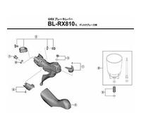 Shimano ST-R8020 left hand name plate and fixing screw