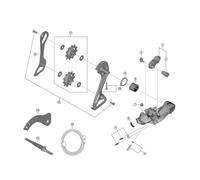 SHIMANO Unisex Y3gk98020 RD-R9250 Bracket Axle Unit For Normal Type, Black