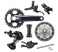 Shimano XT M8100 1x12 Complete Disc Brake Groupset - Black / 30T - 170mm / 10-51T / 1x12 Speed