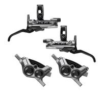 Shimano XTR M9220 Front & Rear Disc Brake Set - Silver / Pair