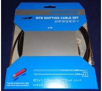 Shimano MTB gear cable set for rear only Black