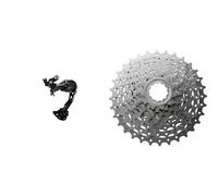 SHIMANOSHIMANO,Black,ERDM3100SGS Alivio Alivio M3100 rear derailleur, 9-speed, Shadow design, SGS long cage & CASSETTE HG400 9 speed 11-34SHIMANO