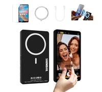 Shimbol CP5 Ultra Black, 5" FHD Touch Screen Wireless Vlog Selfie Phone Monitor | Reverse Control for iPhone 17/16/15/14/13/Pro/Pro Max/Plus Magnetic Snap-On, Built-in Speaker, Compatible with Android