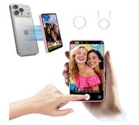 Shimbol P4, 4'' 1080P Full Touch HD Phone Vlog Selfie Monitor Screen for iPhone&Android - Reverse Control, Wireless Recording, Bluetooth Remote, Rear Mirror for TikTok HD Live Streaming (Pink)