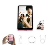 Shimbol P4 4" Vlog Selfie Monitor Screen, Touchscreen Phone Monitor, 50m Range, Wireless Screen Selfie Mirroring, Bluetooth Control, Compatible with iPhone & Android for Vlog Live Stream (Pink)