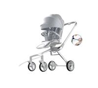 Shimely Baby Stroller, Easy to fold, Bupen, Equipped with a Large Shopping Basket, Suitable for Babies Aged 0-6 Years. (Shining Night Silver)