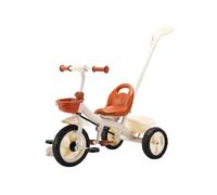 Shimely Pushchair,Classic Foam Wheels Ride-on, Easy to Fold, Large Shopping Basket, Suitable for Babies from About 10 Months to 6 Years. (Beige)