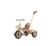 Shimely Pushchair,Titanium Wheels Ride-on, Easy to Fold, Large Shopping Basket, Suitable for Babies from About 10 Months to 6 Years. (Champagne)