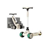 Shimely Scooter Can Sit and Ride Pedal 3 in 1 Yo-yo, Music and Light Ride on Car, Easy To Fold, Suitable for Children 3 To 12 Years Old Boys and Girls Baby Use. (Misty rain Jiangnan,Surf)