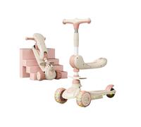 Shimely Scooter Can Sit and Ride Pedal 3 in 1 Yo-yo, Music and Light Ride on Car, Easy To Fold, Suitable for Children 3 To 12 Years Old Boys and Girls Baby Use. (Pink Lady,Seat)