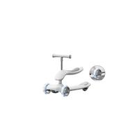 Shimely Scooter Ride-on Pedal 2-in-1, 6-in-1, 8-in-1, Lightweight Ride, Easy to Fold, Suitable from 10 Months to 12 Years. (Grey,2-in-1)