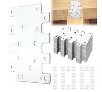 Shimeyao 100 Pcs 3 x 4-1/4-inch Lateral Tie Plate Hot Dip Galvanized Steel Stabilize and Reinforce Wooden Structures, Compatible with 2x2 and 4x4 Timbers, Strengthening Beam Column Connections