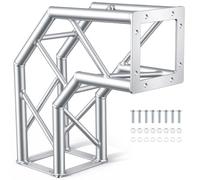 Shimeyao 19'' Bolt Corner for DJ Light Stand 8"x8" Square Trussing Aluminum Truss Connector with 1.25 Inch Tubing