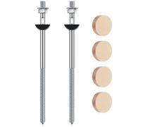 Shimeyao 2 Set Wood Newel Mounting Kit Newel Post Fastener Installation Kit for Residential and Commercial Installation, Anchors Post Directly to Wood or Concrete Floor