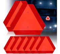 Shimeyao 8 Pcs Slow Moving Vehicle Sign Reflective Safety Triangle Sign Thick Aluminum Engineering Grade Safety Signs 0.7 mm 13.2 x 15 Inches up to 7 Years of Outdoor Use for Golf Cart