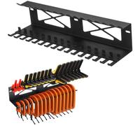 Shimeyao Clamps Rack Organizer Wall Mount Spring C Clamps Holder Tool Storage 16 x 5 x 3.5 Inches for Small Tools Shed Garage Pegboard Workshop Home