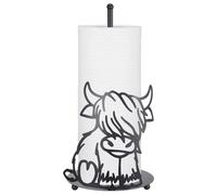 Shimeyao Highland Cow Metal Paper Towel Holder Farmhouse Highland Cow Kitchen Decor Accessories Large Metal Towel Holder Stand for Kitchen Bathroom Home (Stylish)