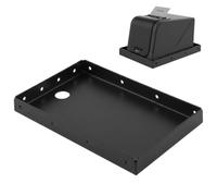 Shimeyao Metal Printer Tray for POS & KDS Printers, 10.24 x 6.5 Inch Thermal Printer Stand, Wall or Shelf Mount, 4 Mounting Holes Each Side, Built in Cable Management for Kitchen, Restaurants, Retail