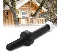 Shimeyao Treehouse Perch Hardware 1.25" x 6" Treehouse Attachment Bolt, Heavy Duty 4140 Heat Treated Steel Tab Bolt with 1" Collar and Hex Nut, Black Powder Coated for Treehouses, Platform, Tree Swing
