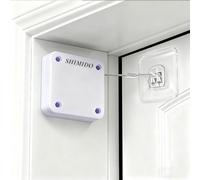 SHIMIDO Upgraded Punch-Free 1000g Automatic Screen Door Closer, Storm Door Closer, Sliding Screen Auto Door Closer with Steel Drawstring for Bathroom, Bedroom, Studyroom, etc.（2 Pack White）