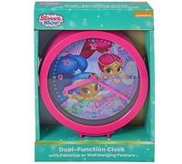 Shimmer and Shine Dual-Function Clock with Tabletop or Wall Hanging Feature