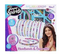 Shimmer and Sparkle 65595 Shimmer N Sparkle Make Your own Beaded Headbands and Barrettes Hair Accessories for Kids Birthday Present Girls,Medium