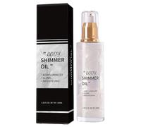 Shimmer Body Oil Glitter, 100ml Body Shimmer Oil For Women, Liquid Highlighter Body Glow For Makeup, Shimmer & Shine Body Glitter Spray, Body Spray Womens Long Lasting