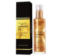 Shimmer Body Oil Glitter, 100ml Body Shimmer Oil For Women, Liquid Highlighter Body Glow For Makeup, Shimmer & Shine Body Glitter Spray, Body Spray Womens Long Lasting