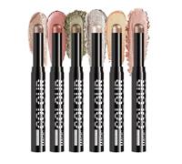 Shimmer Cream Eyeshadow - Waterproof Eye Shadow Stick | 6 Colour Eyeshadows Crayon Set With Pearlescent Highlighter | Brightening And Concealing Makeup Pen - Ideal For Quick Everyday Looks