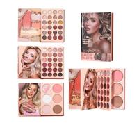 Shimmer Eyeshadow Palette - Radiant Pigment Shades Velvet Texture Smooth Blendable Powder Makeup Collection Beauty Cosmetic Eye Color Set Professional Finish Artistic Styling Eleganc