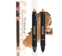 Shimmer Eyeshadow Stick, Dual-Ended Gold-Bronze Cream Shadow, 1 Count | Sponge-Style Applicator For Blending, Clear Caps Cover Both Ends, For Daily Make-Up And Evening Metallic Eye Looks